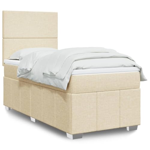 Qnhdfrt Boxspringbett Creme 80x200 cm mit Taschenfederkern Matratze und höhenverstellbarem Kopfteil für erholsamen Schlaf im Schlafzimmer Qnhdfrt Boxspringbett Creme 80x200 cm mit Taschenfederkern Matratze und höhenverstellbarem Kopfteil für erholsamen Schlaf im Schlafzimmer von Qnhdfrt