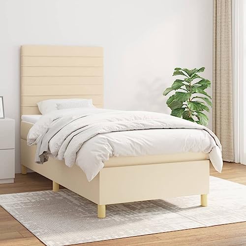 Qnhdfrt Boxspringbett Creme 80x200 cm mit höhenverstellbarem Kopfteil Taschenfederkernmatratze und atmungsaktivem Stoff für erholsamen Schlaf im Schlafzimmer Qnhdfrt Boxspringbett Creme 80x200 cm mit höhenverstellbarem Kopfteil Taschenfederkernmatratze und atmungsaktivem Stoff für erholsamen Schlaf im Schlafzimmer von Qnhdfrt