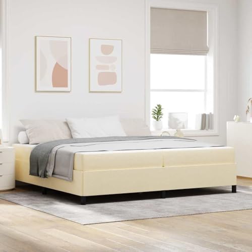 Qnhdfrt Boxspringbett Creme Schwarz 200 x 200 cm Modernes Design mit Taschenfederkernmatratze und Holzwerkstoff Rahmen für Erwachsenenschlafzimmer Qnhdfrt Boxspringbett Creme Schwarz 200 x 200 cm Modernes Design mit Taschenfederkernmatratze und Holzwerkstoff Rahmen für Erwachsenenschlafzimmer von Qnhdfrt