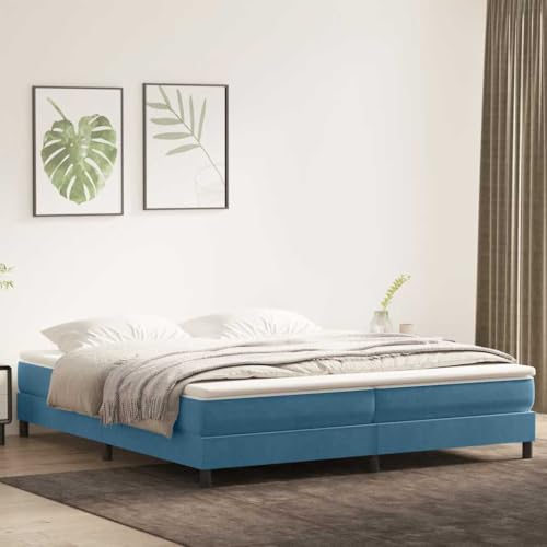 Qnhdfrt Boxspringbett Dunkelblau 200x210 cm Samtstoff mit Lattenrost Stabiles Bettgestell für erholsamen Schlaf Modernes Design für Schlafzimmer Qnhdfrt Boxspringbett Dunkelblau 200x210 cm Samtstoff mit Lattenrost Stabiles Bettgestell für erholsamen Schlaf Modernes Design für Schlafzimmer von Qnhdfrt