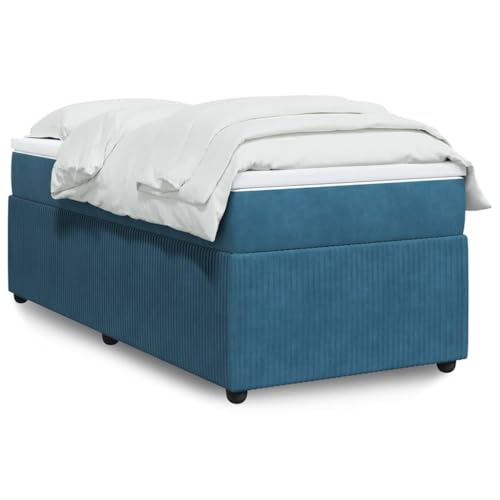 Qnhdfrt Boxspringbett Dunkelblau 80x200 cm mit Taschenfederkernmatratze und Samtbezug für erholsamen Schlaf Komfortables Bettgestell mit Lattenrost und stabilen Füßen Qnhdfrt Boxspringbett Dunkelblau 80x200 cm mit Taschenfederkernmatratze und Samtbezug für erholsamen Schlaf Komfortables Bettgestell mit Lattenrost und stabilen Füßen von Qnhdfrt