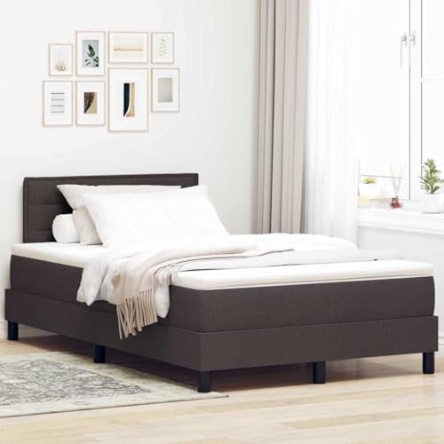 Qnhdfrt Boxspringbett Dunkelbraun 120x190 cm Modernes Stoffbett mit Matratze und Topper Robuster Holzrahmen bis 300 kg Bequem für Schlafzimmer Qnhdfrt Boxspringbett Dunkelbraun 120x190 cm Modernes Stoffbett mit Matratze und Topper Robuster Holzrahmen bis 300 kg Bequem für Schlafzimmer von Qnhdfrt