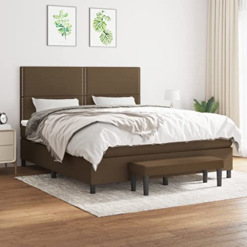 Qnhdfrt Boxspringbett Dunkelbraun 160x200 cm mit höhenverstellbarem Kopfteil Taschenfederkernmatratze und praktischer Bank für Schlafzimmer Gästezimmer oder Wohnbereich Qnhdfrt Boxspringbett Dunkelbraun 160x200 cm mit höhenverstellbarem Kopfteil Taschenfederkernmatratze und praktischer Bank für Schlafzimmer Gästezimmer oder Wohnbereich von Qnhdfrt