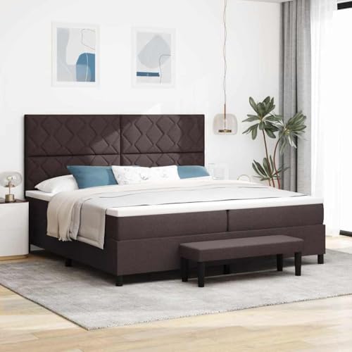 Qnhdfrt Boxspringbett Dunkelbraun 200x200 cm mit Matratze und Topper Modernes Design für Erwachsene Robustes Stoffbettgestell mit Metallrahmen Einfache Montage für Schlafzimmer Qnhdfrt Boxspringbett Dunkelbraun 200x200 cm mit Matratze und Topper Modernes Design für Erwachsene Robustes Stoffbettgestell mit Metallrahmen Einfache Montage für Schlafzimmer von Qnhdfrt