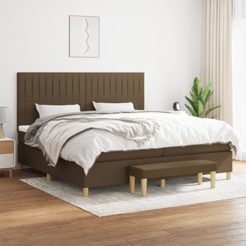 Qnhdfrt Boxspringbett Dunkelbraun 200x200 cm mit höhenverstellbarem Kopfteil und Taschenfederkernmatratze für erholsamen Schlaf Stoffbezug atmungsaktiv und langlebig Qnhdfrt Boxspringbett Dunkelbraun 200x200 cm mit höhenverstellbarem Kopfteil und Taschenfederkernmatratze für erholsamen Schlaf Stoffbezug atmungsaktiv und langlebig von Qnhdfrt