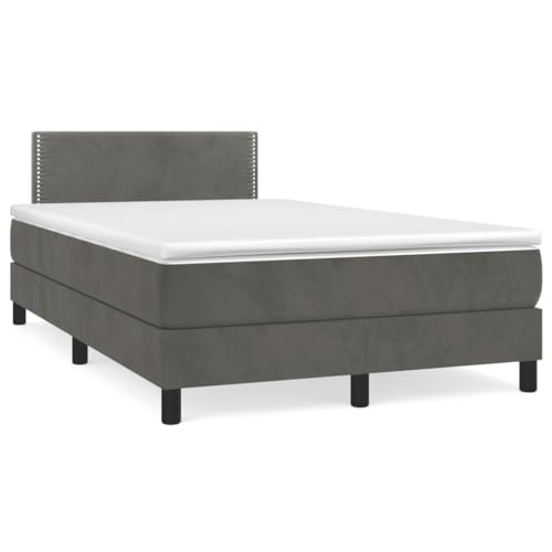Qnhdfrt Boxspringbett Dunkelgrau 120x190 cm mit Samtbezug Höhenverstellbares Kopfteil Taschenfederkernmatratze für erholsamen Schlaf Gästebett oder Jugendbett Qnhdfrt Boxspringbett Dunkelgrau 120x190 cm mit Samtbezug Höhenverstellbares Kopfteil Taschenfederkernmatratze für erholsamen Schlaf Gästebett oder Jugendbett von Qnhdfrt