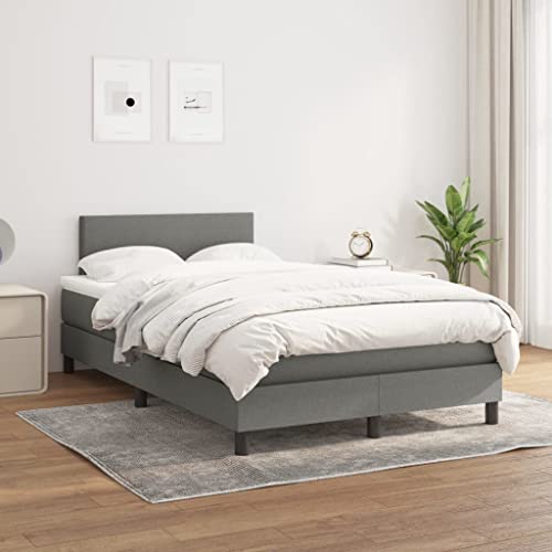Qnhdfrt Boxspringbett Dunkelgrau 120x200 cm mit Taschenfederkernmatratze und höhenverstellbarem Kopfteil für erholsamen Schlaf Qnhdfrt Boxspringbett Dunkelgrau 120x200 cm mit Taschenfederkernmatratze und höhenverstellbarem Kopfteil für erholsamen Schlaf von Qnhdfrt