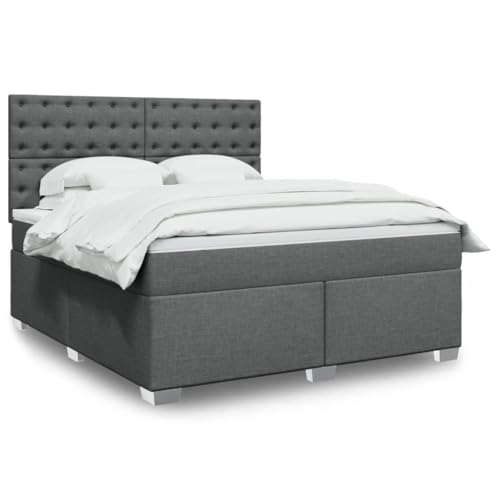 Qnhdfrt Boxspringbett Dunkelgrau 180x200 cm mit LED Beleuchtung und höhenverstellbarem Kopfteil Taschenfederkern Matratze für erholsamen Schlaf Qnhdfrt Boxspringbett Dunkelgrau 180x200 cm mit LED Beleuchtung und höhenverstellbarem Kopfteil Taschenfederkern Matratze für erholsamen Schlaf von Qnhdfrt