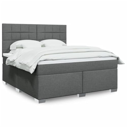 Qnhdfrt Boxspringbett Dunkelgrau 180x200 cm mit LED-Beleuchtung und höhenverstellbarem Kopfteil Taschenfederkernmatratze für erholsamen Schlaf Familienbett und Gästebett Qnhdfrt Boxspringbett Dunkelgrau 180x200 cm mit LED-Beleuchtung und höhenverstellbarem Kopfteil Taschenfederkernmatratze für erholsamen Schlaf Familienbett und Gästebett von Qnhdfrt
