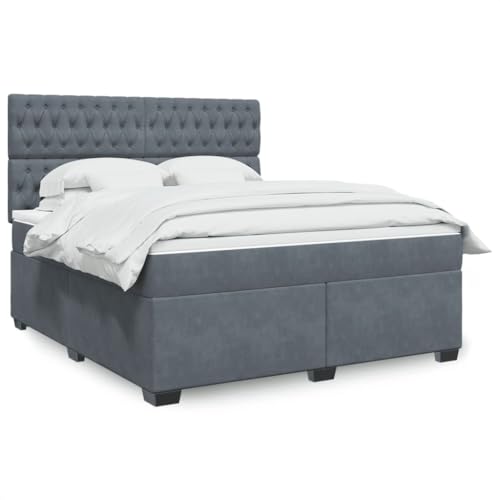Qnhdfrt Boxspringbett Dunkelgrau 180x200 cm mit Taschenfederkernmatratze und höhenverstellbarem Kopfteil Samtstoff für erholsamen Schlaf und modernes Schlafzimmer Qnhdfrt Boxspringbett Dunkelgrau 180x200 cm mit Taschenfederkernmatratze und höhenverstellbarem Kopfteil Samtstoff für erholsamen Schlaf und modernes Schlafzimmer von Qnhdfrt