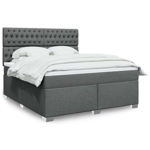 Qnhdfrt Boxspringbett Dunkelgrau 180x200 cm mit Taschenfederkernmatratze und höhenverstellbarem Kopfteil für erholsamen Schlaf und optimalen Komfort Qnhdfrt Boxspringbett Dunkelgrau 180x200 cm mit Taschenfederkernmatratze und höhenverstellbarem Kopfteil für erholsamen Schlaf und optimalen Komfort von Qnhdfrt