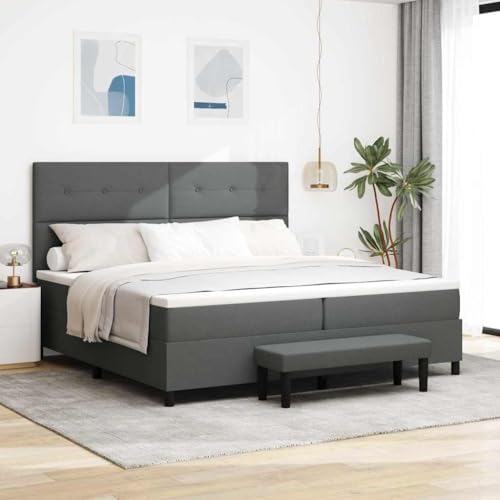 Qnhdfrt Boxspringbett Dunkelgrau 200x200 cm mit Matratze und Topper Modernes Design für Erwachsene Robustes Kiefernholzgestell und Bequemer Schlafkomfort Qnhdfrt Boxspringbett Dunkelgrau 200x200 cm mit Matratze und Topper Modernes Design für Erwachsene Robustes Kiefernholzgestell und Bequemer Schlafkomfort von Qnhdfrt