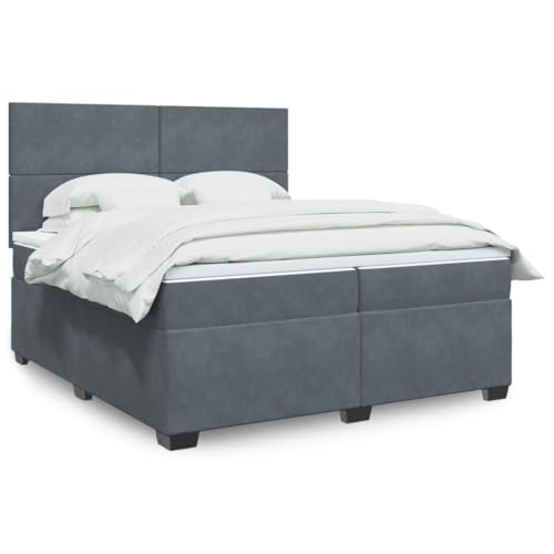 Qnhdfrt Boxspringbett Dunkelgrau 200x200 cm mit Taschenfederkernmatratze und höhenverstellbarem Kopfteil Samtstoff Bezug für erholsamen Schlaf im Schlafzimmer Qnhdfrt Boxspringbett Dunkelgrau 200x200 cm mit Taschenfederkernmatratze und höhenverstellbarem Kopfteil Samtstoff Bezug für erholsamen Schlaf im Schlafzimmer von Qnhdfrt