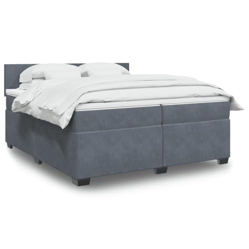 Qnhdfrt Boxspringbett Dunkelgrau 200x200 cm mit Taschenfederkernmatratze und höhenverstellbarem Kopfteil Samtstoff Bezug für erholsamen Schlaf Qnhdfrt Boxspringbett Dunkelgrau 200x200 cm mit Taschenfederkernmatratze und höhenverstellbarem Kopfteil Samtstoff Bezug für erholsamen Schlaf von Qnhdfrt