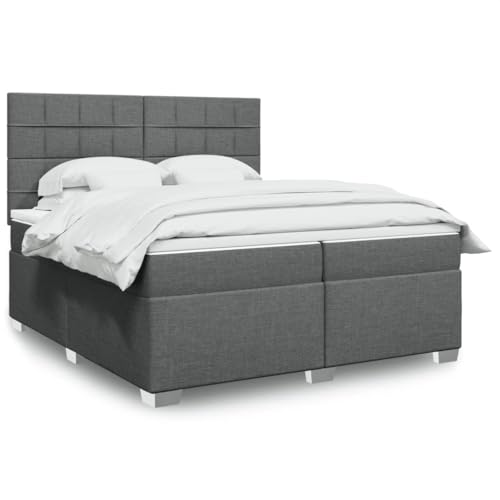 Qnhdfrt Boxspringbett Dunkelgrau 200x200 cm mit Taschenfederkernmatratze und höhenverstellbarem Kopfteil für erholsamen Schlaf Qnhdfrt Boxspringbett Dunkelgrau 200x200 cm mit Taschenfederkernmatratze und höhenverstellbarem Kopfteil für erholsamen Schlaf von Qnhdfrt