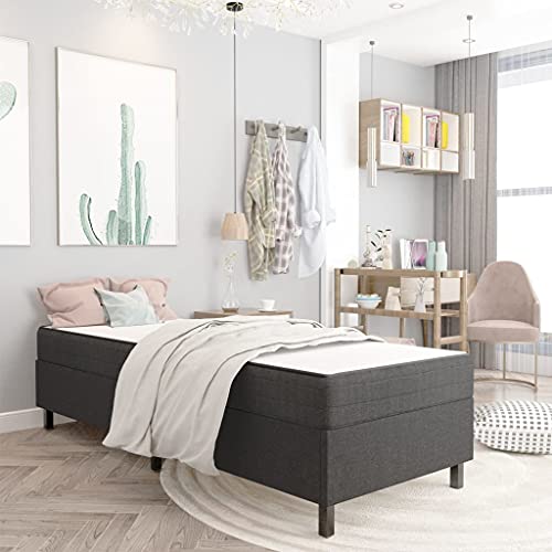 Qnhdfrt Boxspringbett Dunkelgrau 80x200 cm mit Federkernmatratze Elegantes Design Robuster Stoffbezug für Schlafzimmer und Gästezimmer Qnhdfrt Boxspringbett Dunkelgrau 80x200 cm mit Federkernmatratze Elegantes Design Robuster Stoffbezug für Schlafzimmer und Gästezimmer von Qnhdfrt