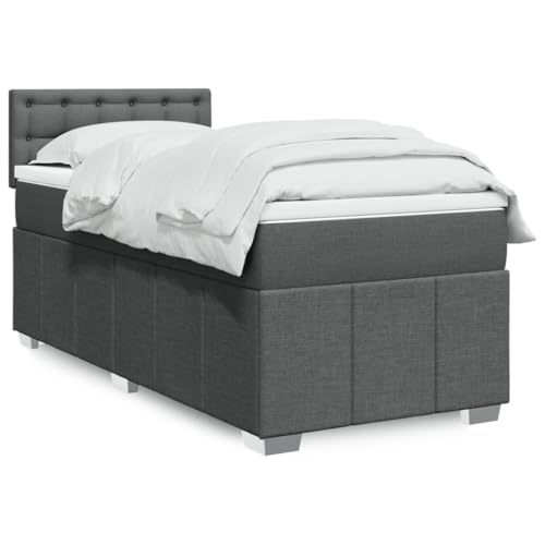 Qnhdfrt Boxspringbett Dunkelgrau 80x200 cm mit Taschenfederkern Matratze und höhenverstellbarem Kopfteil für erholsamen Schlaf im Schlafzimmer Qnhdfrt Boxspringbett Dunkelgrau 80x200 cm mit Taschenfederkern Matratze und höhenverstellbarem Kopfteil für erholsamen Schlaf im Schlafzimmer von Qnhdfrt