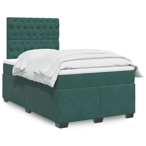 Qnhdfrt Boxspringbett Dunkelgrün 120x200 cm Samt Taschenfederkern Matratze mit LED Beleuchtung und höhenverstellbarem Kopfteil für Schlafzimmer und Gästezimmer Qnhdfrt Boxspringbett Dunkelgrün 120x200 cm Samt Taschenfederkern Matratze mit LED Beleuchtung und höhenverstellbarem Kopfteil für Schlafzimmer und Gästezimmer von Qnhdfrt