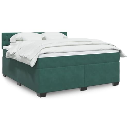 Qnhdfrt Boxspringbett Dunkelgrün 180x200 cm Samtstoff Taschenfederkern Matratze mit Kopfteil und Lattenrost für erholsamen Schlaf im Schlafzimmer Qnhdfrt Boxspringbett Dunkelgrün 180x200 cm Samtstoff Taschenfederkern Matratze mit Kopfteil und Lattenrost für erholsamen Schlaf im Schlafzimmer von Qnhdfrt