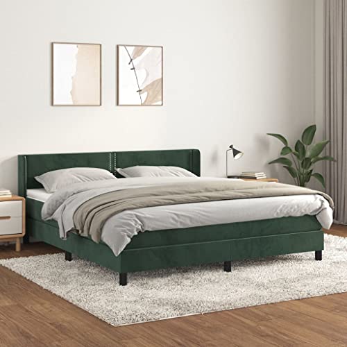 Qnhdfrt Boxspringbett Dunkelgrün 180x200 cm mit Samtbezug und höhenverstellbarem Kopfteil Taschenfederkernmatratze für erholsamen Schlaf im Schlafzimmer Qnhdfrt Boxspringbett Dunkelgrün 180x200 cm mit Samtbezug und höhenverstellbarem Kopfteil Taschenfederkernmatratze für erholsamen Schlaf im Schlafzimmer von Qnhdfrt