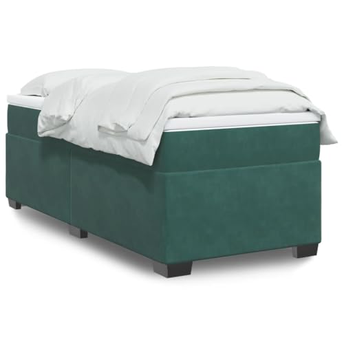 Qnhdfrt Boxspringbett Dunkelgrün 80x200 cm Samt mit Taschenfederkern Matratze und waschbarer Auflage für erholsamen Schlaf im Schlafzimmer Qnhdfrt Boxspringbett Dunkelgrün 80x200 cm Samt mit Taschenfederkern Matratze und waschbarer Auflage für erholsamen Schlaf im Schlafzimmer von Qnhdfrt