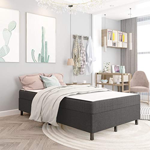 Qnhdfrt Boxspringbett Grau 120x200 cm Elegantes Stoffbettgestell mit Metallrahmen und MDF Robustes Design für Schlafzimmer Gästebett oder Jugendzimmer Qnhdfrt Boxspringbett Grau 120x200 cm Elegantes Stoffbettgestell mit Metallrahmen und MDF Robustes Design für Schlafzimmer Gästebett oder Jugendzimmer von Qnhdfrt