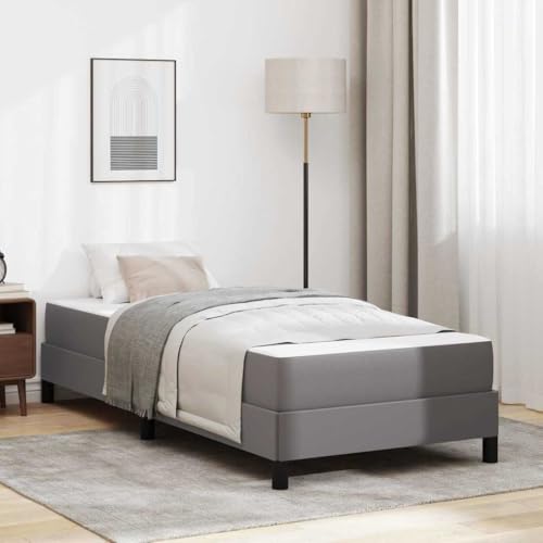 Qnhdfrt Boxspringbett Grau 80 x 200 cm mit Matratze Modernes Design und Robuster Lattenrost aus Holzwerkstoff für Erholsamen Schlaf im Schlafzimmer von Qnhdfrt