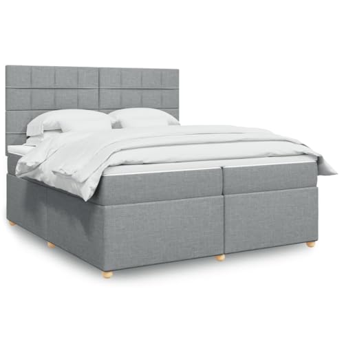 Qnhdfrt Boxspringbett Hellgrau 200x200 cm mit Taschenfederkernmatratze LED Beleuchtung und höhenverstellbarem Kopfteil für erholsamen Schlaf im Schlafzimmer Qnhdfrt Boxspringbett Hellgrau 200x200 cm mit Taschenfederkernmatratze LED Beleuchtung und höhenverstellbarem Kopfteil für erholsamen Schlaf im Schlafzimmer von Qnhdfrt