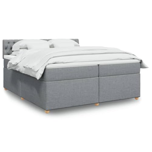 Qnhdfrt Boxspringbett Hellgrau 200x200 cm mit Taschenfederkernmatratze und atmungsaktivem Polyesterstoff für erholsamen Schlaf im Schlafzimmer Qnhdfrt Boxspringbett Hellgrau 200x200 cm mit Taschenfederkernmatratze und atmungsaktivem Polyesterstoff für erholsamen Schlaf im Schlafzimmer von Qnhdfrt