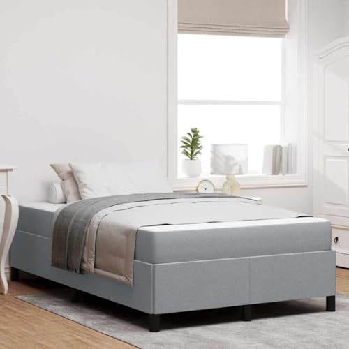 Qnhdfrt Boxspringbett Hellgrau Schwarz 120 x 200 cm Modernes Design mit Taschenfederkernmatratze und Holzwerkstoff Rahmen Robuste Stabilität für Erholsamen Schlaf Qnhdfrt Boxspringbett Hellgrau Schwarz 120 x 200 cm Modernes Design mit Taschenfederkernmatratze und Holzwerkstoff Rahmen Robuste Stabilität für Erholsamen Schlaf von Qnhdfrt