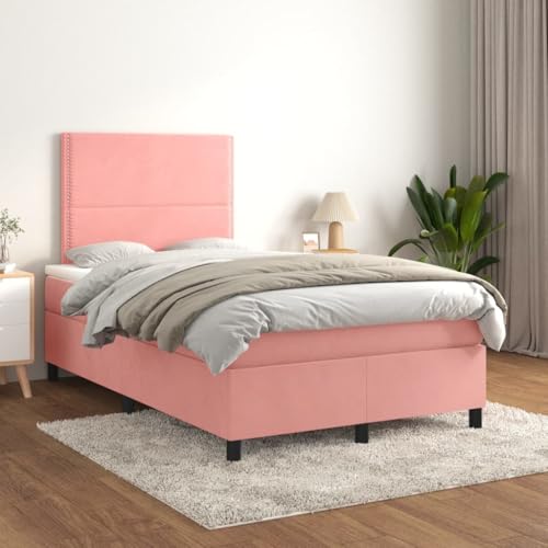 Qnhdfrt Boxspringbett Rosa 120x200 cm Samt mit höhenverstellbarem Kopfteil und Taschenfederkernmatratze für erholsamen Schlaf im Schlafzimmer oder Gästezimmer Qnhdfrt Boxspringbett Rosa 120x200 cm Samt mit höhenverstellbarem Kopfteil und Taschenfederkernmatratze für erholsamen Schlaf im Schlafzimmer oder Gästezimmer von Qnhdfrt