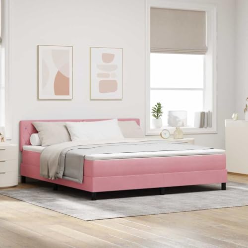 Qnhdfrt Boxspringbett Rosa 180x200 Samtbezug verstellbares Kopfteil mit Super King Matratze und Topper Modernes Design und Langlebigkeit für Schlafzimmer und Gästezimmer Qnhdfrt Boxspringbett Rosa 180x200 Samtbezug verstellbares Kopfteil mit Super King Matratze und Topper Modernes Design und Langlebigkeit für Schlafzimmer und Gästezimmer von Qnhdfrt