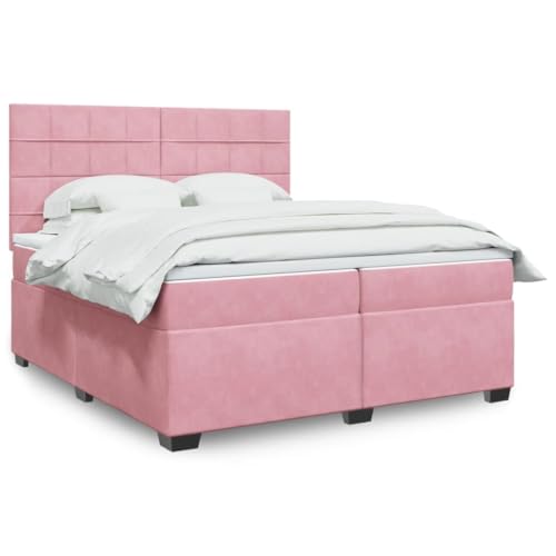 Qnhdfrt Boxspringbett Rosa 200x200 Samt Doppelbett mit verstellbarem Kopfteil und Taschenfederkernmatratze Bequem und modern für Schlafzimmer und Gästezimmer Qnhdfrt Boxspringbett Rosa 200x200 Samt Doppelbett mit verstellbarem Kopfteil und Taschenfederkernmatratze Bequem und modern für Schlafzimmer und Gästezimmer von Qnhdfrt
