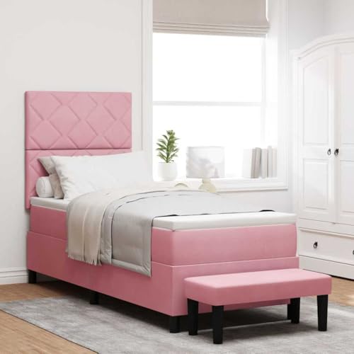 Qnhdfrt Boxspringbett Rosa 80x200 Samt mit Kopfteil Modernes Design Stabiler Holzrahmen Mittelfeste Matratze Einfache Pflege für Schlafzimmer und Gästezimmer Qnhdfrt Boxspringbett Rosa 80x200 Samt mit Kopfteil Modernes Design Stabiler Holzrahmen Mittelfeste Matratze Einfache Pflege für Schlafzimmer und Gästezimmer von Qnhdfrt