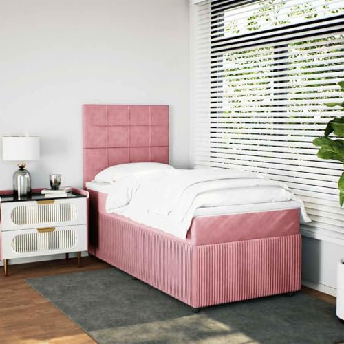 Qnhdfrt Boxspringbett Rosa 80x200 cm mit LED Beleuchtung und höhenverstellbarem Kopfteil Samtstoff Bezug Taschenfederkernmatratze für erholsamen Schlaf im Schlafzimmer Qnhdfrt Boxspringbett Rosa 80x200 cm mit LED Beleuchtung und höhenverstellbarem Kopfteil Samtstoff Bezug Taschenfederkernmatratze für erholsamen Schlaf im Schlafzimmer von Qnhdfrt