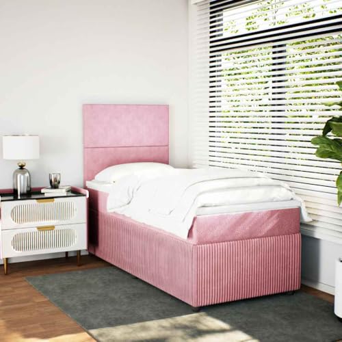 Qnhdfrt Boxspringbett Rosa 80x200 cm mit LED Beleuchtung und höhenverstellbarem Kopfteil Samtstoff Taschenfederkernmatratze für erholsamen Schlaf im Schlafzimmer Qnhdfrt Boxspringbett Rosa 80x200 cm mit LED Beleuchtung und höhenverstellbarem Kopfteil Samtstoff Taschenfederkernmatratze für erholsamen Schlaf im Schlafzimmer von Qnhdfrt