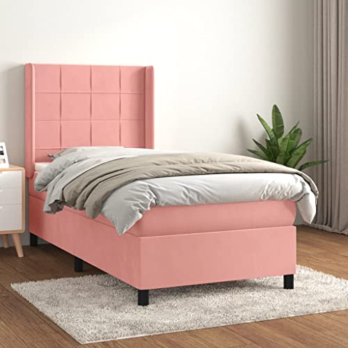 Qnhdfrt Boxspringbett Rosa 80x200 cm mit Samtbezug und höhenverstellbarem Kopfteil Taschenfederkernmatratze für erholsamen Schlaf im Schlafzimmer Qnhdfrt Boxspringbett Rosa 80x200 cm mit Samtbezug und höhenverstellbarem Kopfteil Taschenfederkernmatratze für erholsamen Schlaf im Schlafzimmer von Qnhdfrt