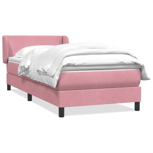 Qnhdfrt Boxspringbett Rosa 80x220 cm mit Taschenfederkernmatratze und höhenverstellbarem Kopfteil aus weichem Samtstoff für erholsamen Schlaf im Schlafzimmer oder Gästezimmer Qnhdfrt Boxspringbett Rosa 80x220 cm mit Taschenfederkernmatratze und höhenverstellbarem Kopfteil aus weichem Samtstoff für erholsamen Schlaf im Schlafzimmer oder Gästezimmer von Qnhdfrt