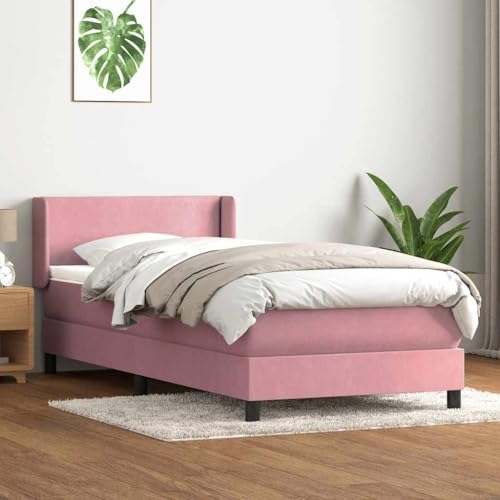 Qnhdfrt Boxspringbett Rosa 80x220 cm mit Taschenfederkernmatratze und verstellbarem Kopfteil aus weichem Samtstoff für optimalen Schlafkomfort Qnhdfrt Boxspringbett Rosa 80x220 cm mit Taschenfederkernmatratze und verstellbarem Kopfteil aus weichem Samtstoff für optimalen Schlafkomfort von Qnhdfrt