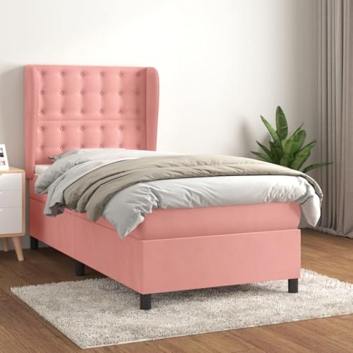 Qnhdfrt Boxspringbett Rosa 90x190 cm mit Samtbezug und Taschenfederkernmatratze Höhenverstellbares Kopfteil für Erholsamen Schlaf im Schlafzimmer Qnhdfrt Boxspringbett Rosa 90x190 cm mit Samtbezug und Taschenfederkernmatratze Höhenverstellbares Kopfteil für Erholsamen Schlaf im Schlafzimmer von Qnhdfrt