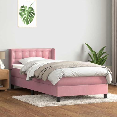 Qnhdfrt Boxspringbett Rosa mit Taschenfederkernmatratze und verstellbarem Kopfteil 80x220 cm Samtstoff, für erholsamen Schlaf im Schlafzimmer oder Gästezimmer Qnhdfrt Boxspringbett Rosa mit Taschenfederkernmatratze und verstellbarem Kopfteil 80x220 cm Samtstoff, für erholsamen Schlaf im Schlafzimmer oder Gästezimmer von Qnhdfrt