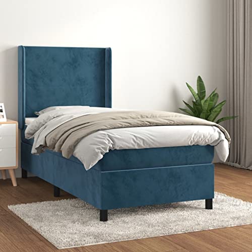 Qnhdfrt Boxspringbett Samt Dunkelblau 80x200 cm mit verstellbarem Kopfteil Einzeltaschenfederkernmatratze Jugendbett Gästebett für Schlafzimmer und Gästezimmer Qnhdfrt Boxspringbett Samt Dunkelblau 80x200 cm mit verstellbarem Kopfteil Einzeltaschenfederkernmatratze Jugendbett Gästebett für Schlafzimmer und Gästezimmer von Qnhdfrt