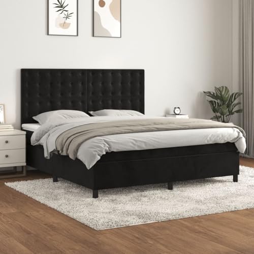 Qnhdfrt Boxspringbett Samt Schwarz 180x200 cm mit höhenverstellbarem Kopfteil und Taschenfederkernmatratze für erholsamen Schlaf im Schlafzimmer Qnhdfrt Boxspringbett Samt Schwarz 180x200 cm mit höhenverstellbarem Kopfteil und Taschenfederkernmatratze für erholsamen Schlaf im Schlafzimmer von Qnhdfrt