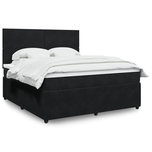 Qnhdfrt Boxspringbett Samt Schwarz 180x200 cm mit höhenverstellbarem Kopfteil und Taschenfederkernmatratze für erholsamen Schlaf im Schlafzimmer Qnhdfrt Boxspringbett Samt Schwarz 180x200 cm mit höhenverstellbarem Kopfteil und Taschenfederkernmatratze für erholsamen Schlaf im Schlafzimmer von Qnhdfrt