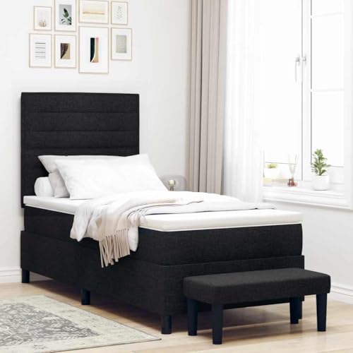 Qnhdfrt Boxspringbett Schwarz 100x200 cm Modernes Design mit Matratze und Topper für Erholsamen Schlaf Stabiles Bettgestell aus Stoff Einfache Montage für Schlafzimmer Qnhdfrt Boxspringbett Schwarz 100x200 cm Modernes Design mit Matratze und Topper für Erholsamen Schlaf Stabiles Bettgestell aus Stoff Einfache Montage für Schlafzimmer von Qnhdfrt