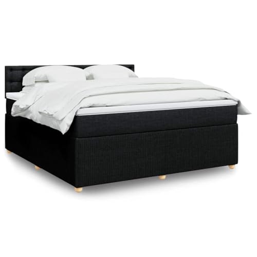 Qnhdfrt Boxspringbett Schwarz 180x200 cm mit LED Beleuchtung und Taschenfederkernmatratze aus Atmungsaktivem Polyester Stoff für Schlafzimmer und Gästezimmer Qnhdfrt Boxspringbett Schwarz 180x200 cm mit LED Beleuchtung und Taschenfederkernmatratze aus Atmungsaktivem Polyester Stoff für Schlafzimmer und Gästezimmer von Qnhdfrt