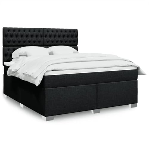 Qnhdfrt Boxspringbett Schwarz 180x200 cm mit LED Beleuchtung und höhenverstellbarem Kopfteil Taschenfederkernmatratze für erholsamen Schlaf Qnhdfrt Boxspringbett Schwarz 180x200 cm mit LED Beleuchtung und höhenverstellbarem Kopfteil Taschenfederkernmatratze für erholsamen Schlaf von Qnhdfrt