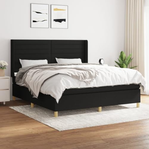 Qnhdfrt Boxspringbett Schwarz 180x200 cm mit höhenverstellbarem Kopfteil Taschenfederkernmatratze und atmungsaktivem Stoffbezug für erholsamen Schlaf Qnhdfrt Boxspringbett Schwarz 180x200 cm mit höhenverstellbarem Kopfteil Taschenfederkernmatratze und atmungsaktivem Stoffbezug für erholsamen Schlaf von Qnhdfrt