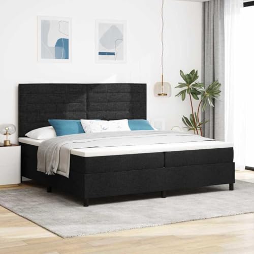 Qnhdfrt Boxspringbett Schwarz 200x200 cm mit LED Beleuchtung Modernes Design für Schlafzimmer Robuste Kiefernholz Konstruktion und Bequeme Polsterung Qnhdfrt Boxspringbett Schwarz 200x200 cm mit LED Beleuchtung Modernes Design für Schlafzimmer Robuste Kiefernholz Konstruktion und Bequeme Polsterung von Qnhdfrt