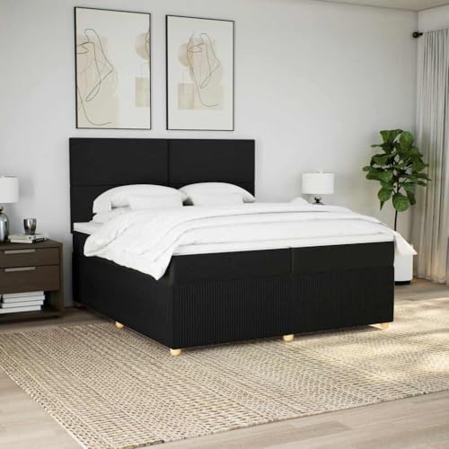 Qnhdfrt Boxspringbett Schwarz 200x200 cm mit Taschenfederkernmatratze und LED Beleuchtung Höhenverstellbares Kopfteil aus Polyester für erholsamen Schlaf im Schlafzimmer Qnhdfrt Boxspringbett Schwarz 200x200 cm mit Taschenfederkernmatratze und LED Beleuchtung Höhenverstellbares Kopfteil aus Polyester für erholsamen Schlaf im Schlafzimmer von Qnhdfrt